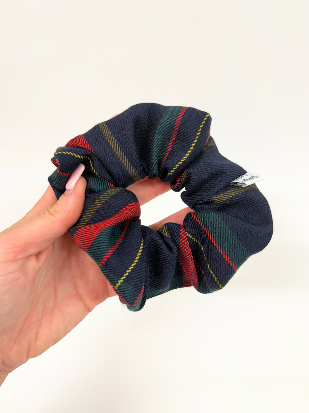 Blue, Red & Green Tartan Large Scrunchie