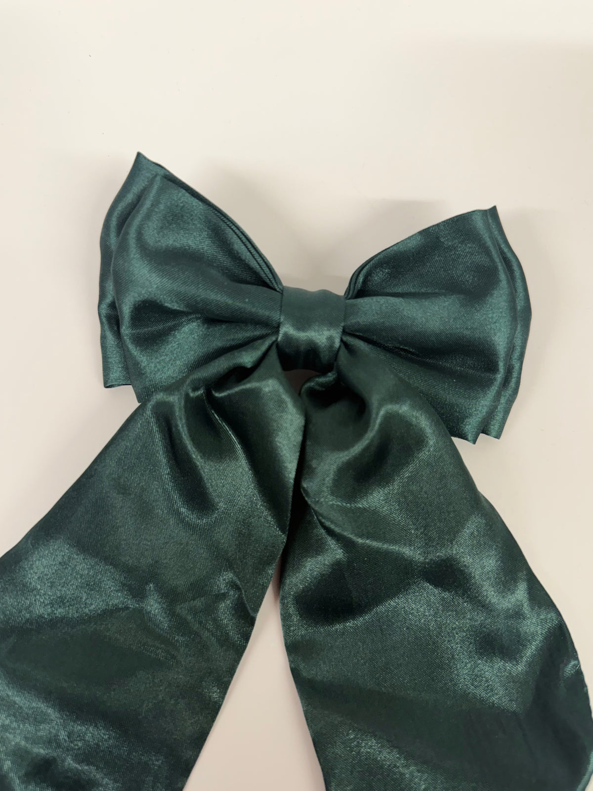 Forest Green Satin Hair Bow