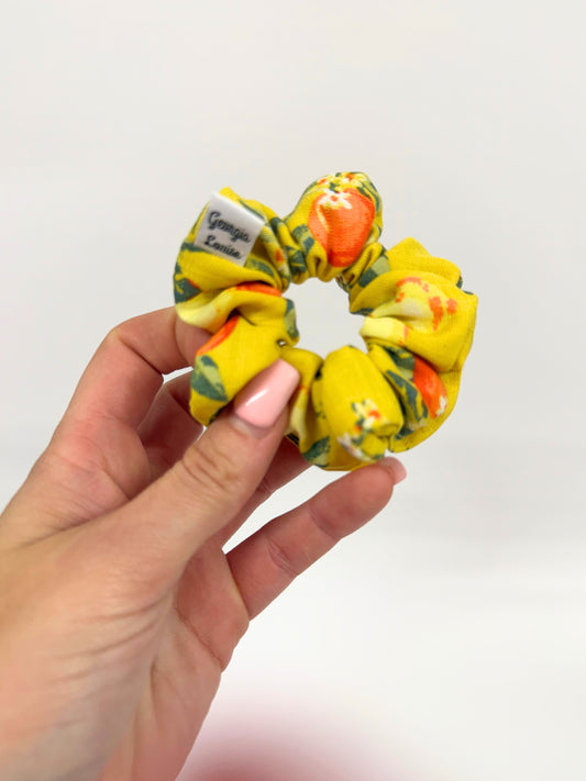 Yellow Orange Small Scrunchie