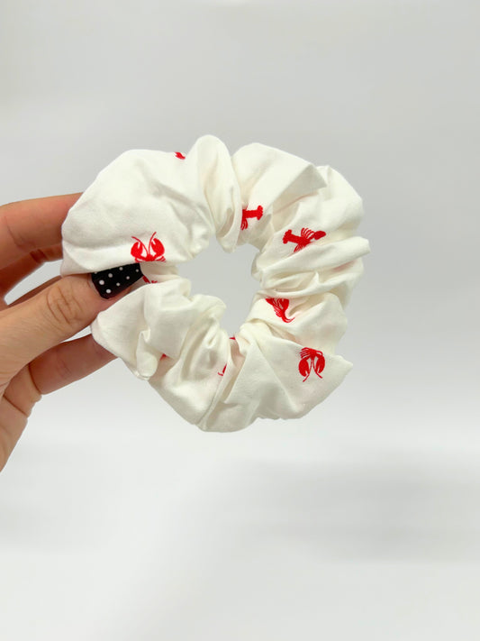 White Lobster Large Scrunchie