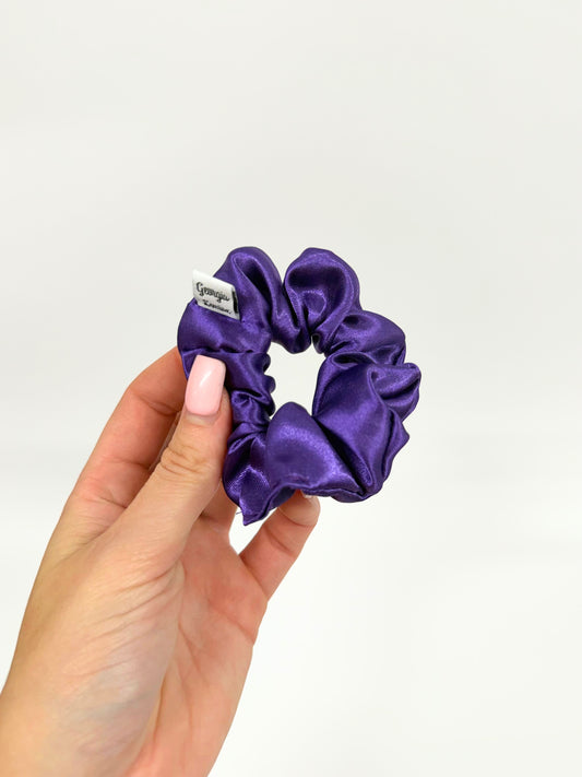 Cadbury Purple Satin Small Scrunchie