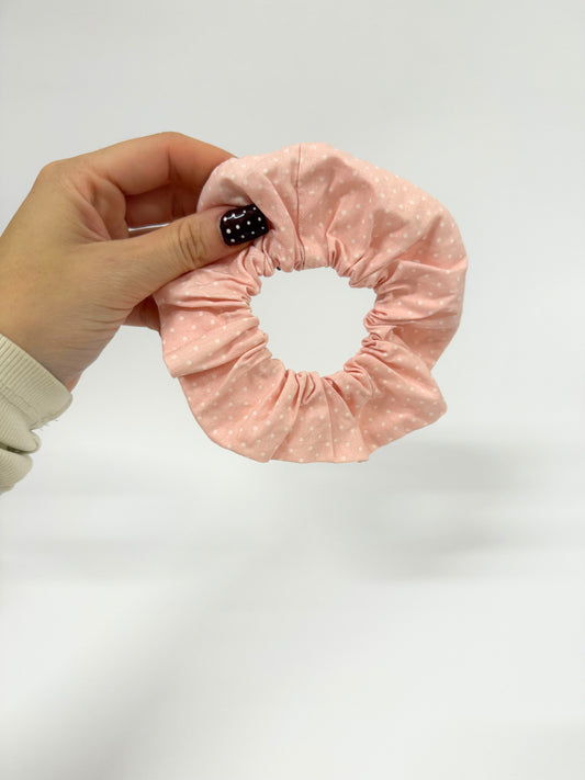 Pink Polka Dot Large Scrunchie