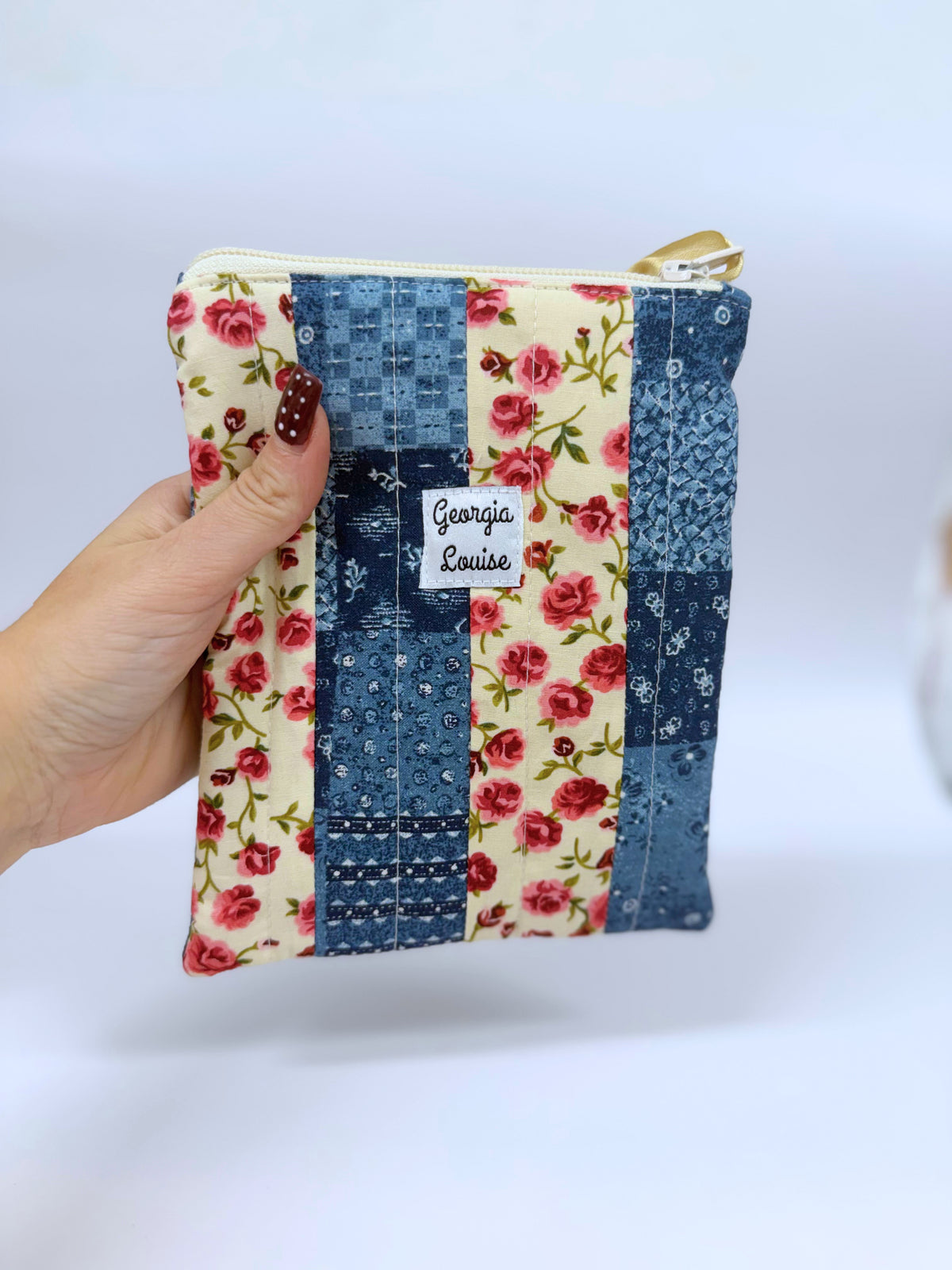 Blue Floral Patchwork Kindle 6 Inch Sleeve
