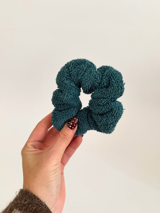 Teal Towel Scrunchie