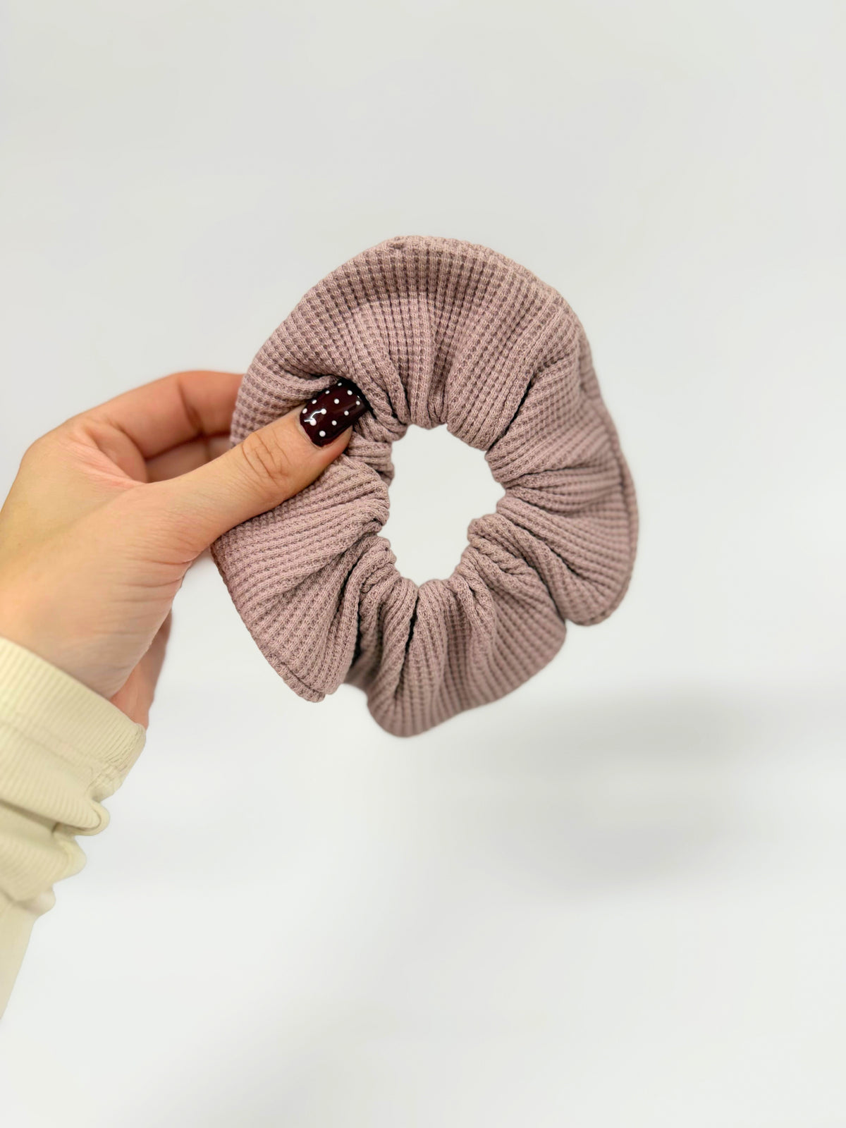 Pink Waffle Jersey Large Scrunchie