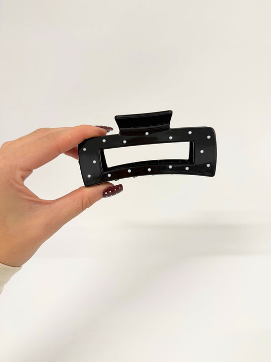 Black Spot 11cm Rectangle Claw Clip