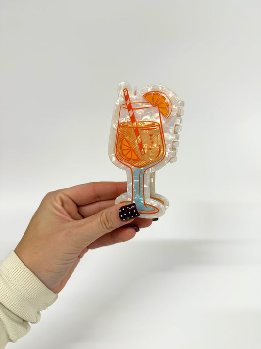 Aperol Spritz Claw Clip
