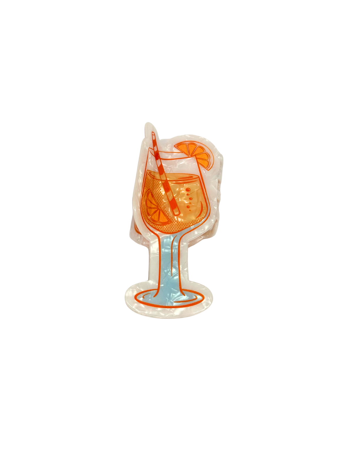 Aperol Spritz Claw Clip