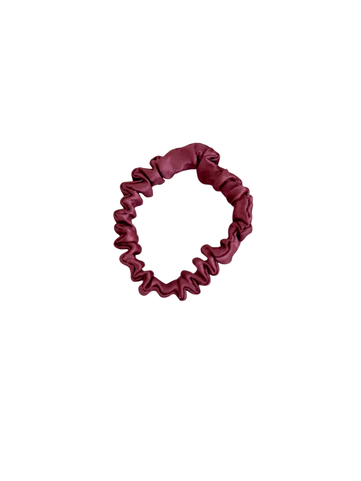 Mauve Pink Satin Skinny Scrunchie
