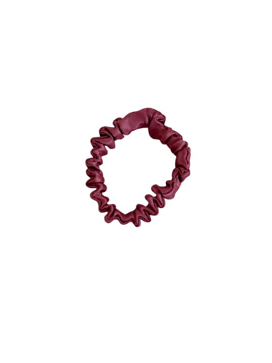 Mauve Pink Satin Skinny Scrunchie