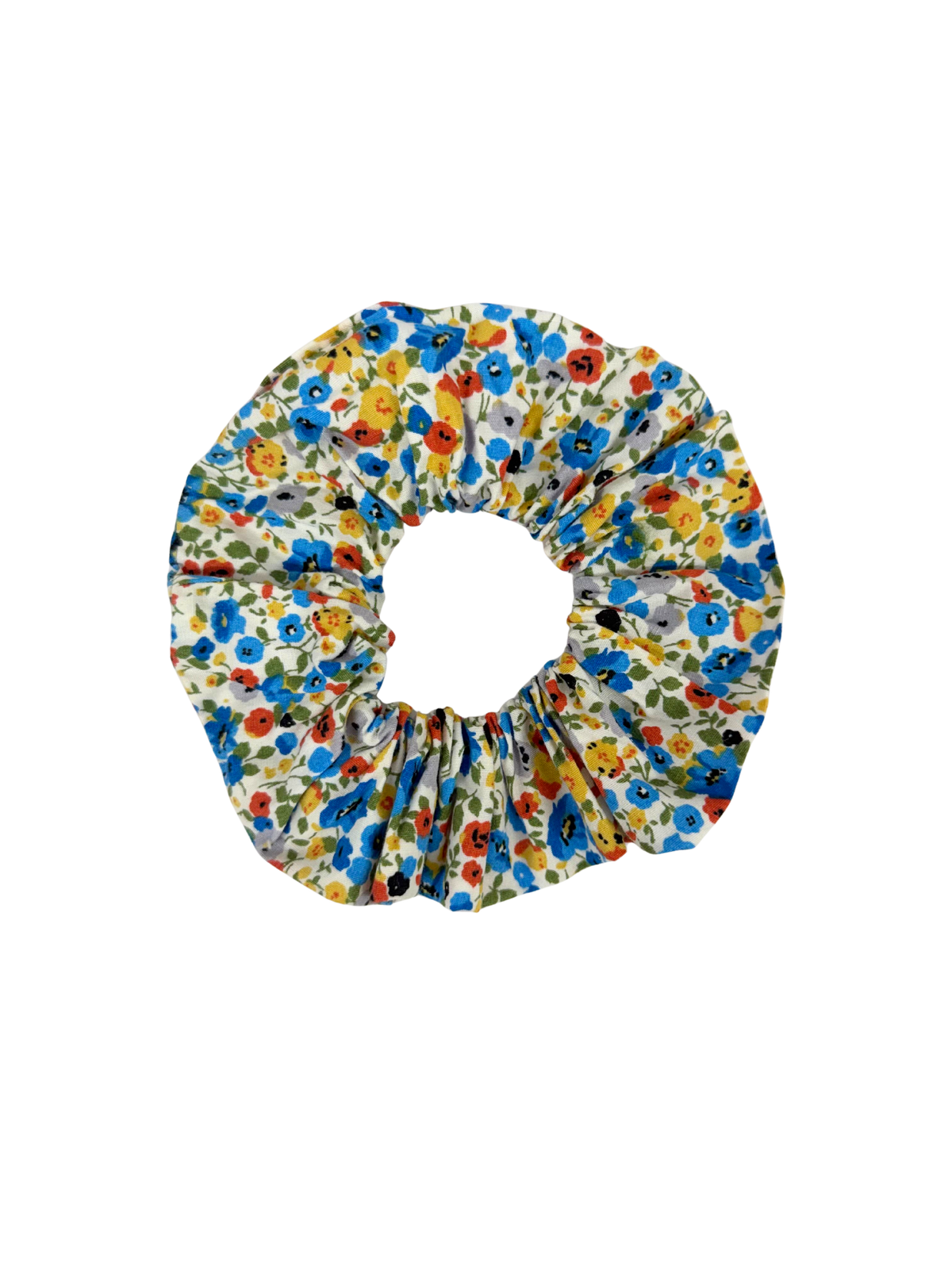 Blue Floral Large Scrunchie