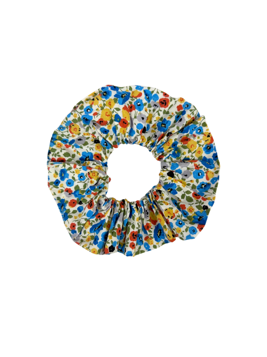 Blue Floral Large Scrunchie