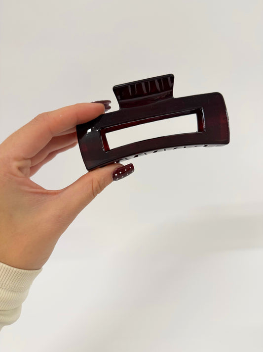 Burgundy 11cm Claw Clip