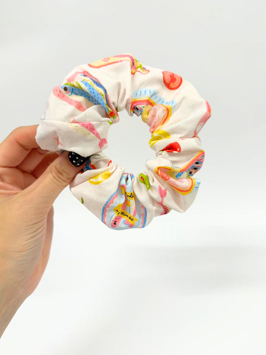 Pink Sardine Large Scrunchie