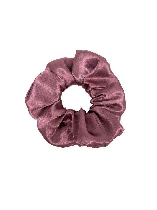 Mauve Pink Satin Large Scrunchie