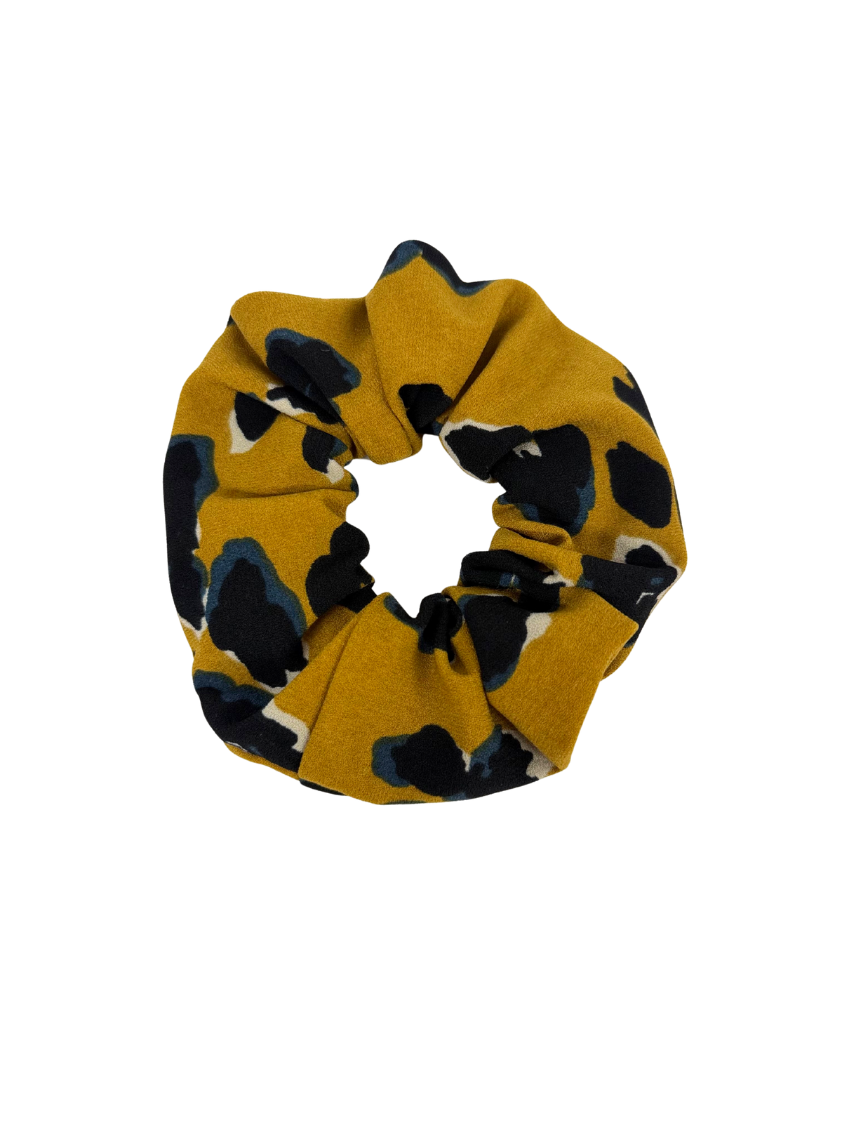 Mustard Patterned Large Scrunchie