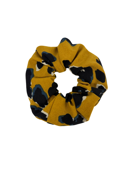 Mustard Patterned Large Scrunchie