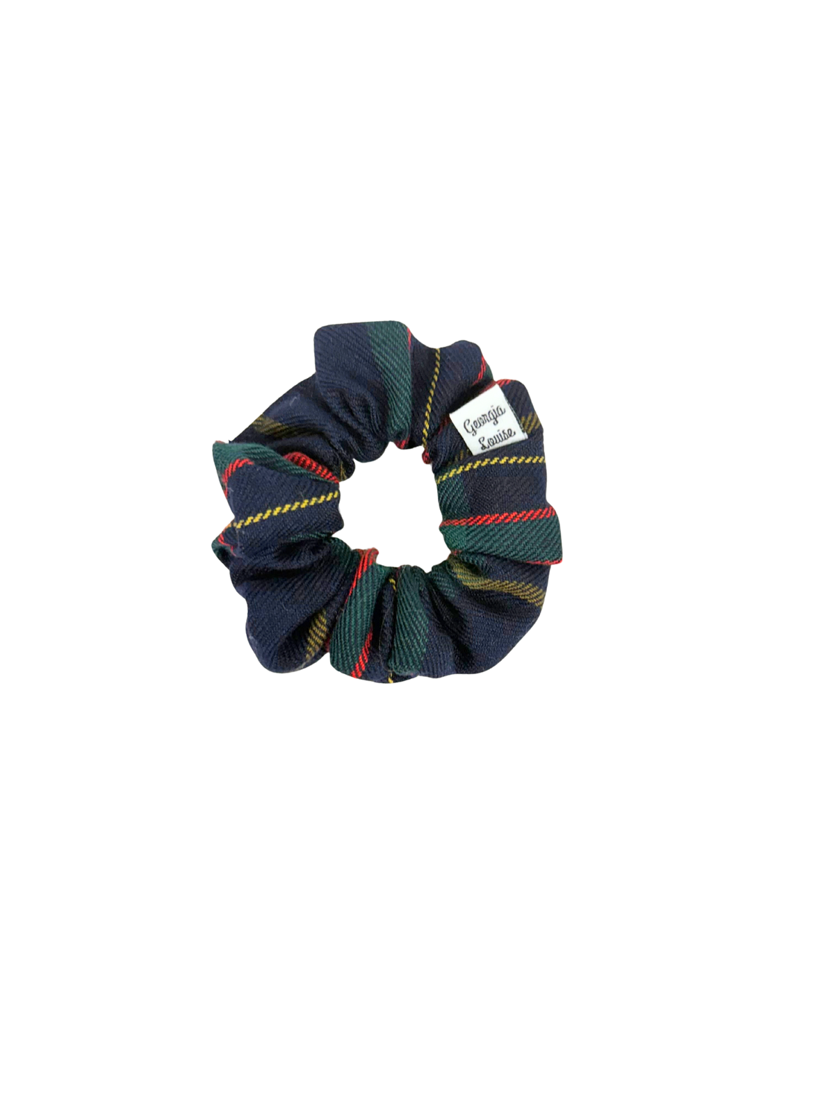 Blue, Red & Green Tartan Small Scrunchie