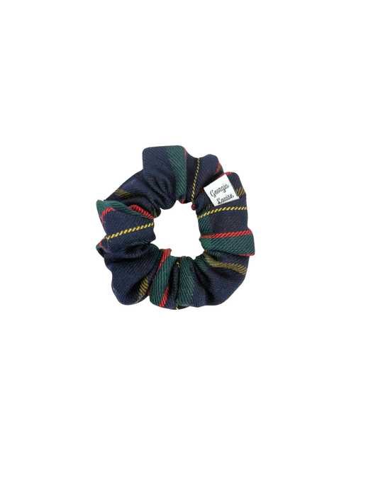 Blue, Red & Green Tartan Small Scrunchie