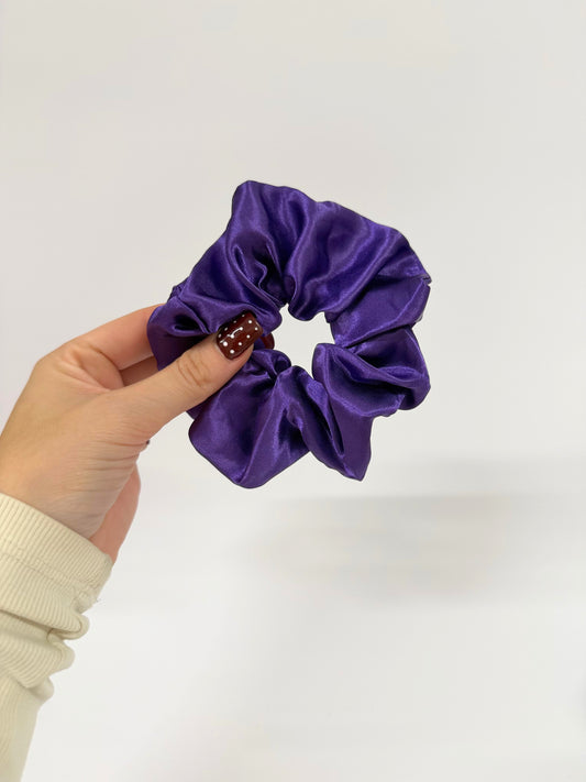 Cadbury Purple Satin Large Scrunchie