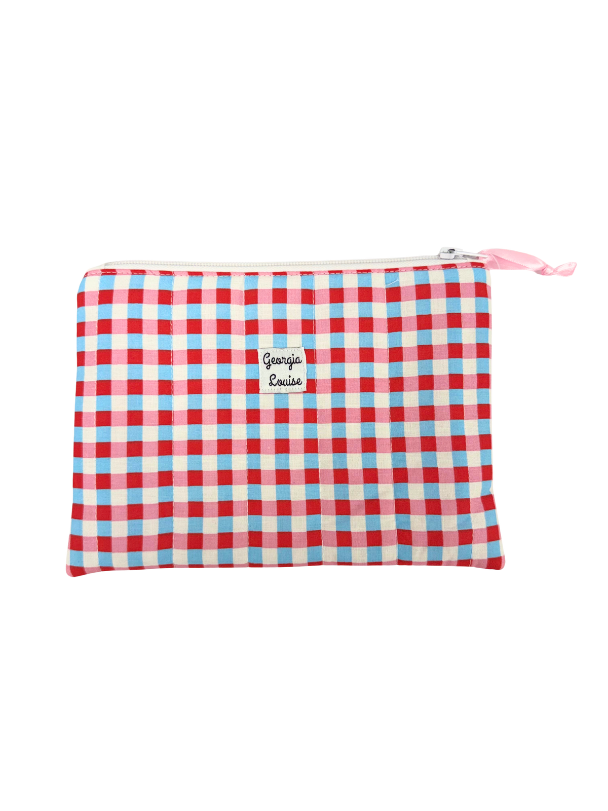 White, Blue, Red & Pink Gingham Kindle Paperwhite Case