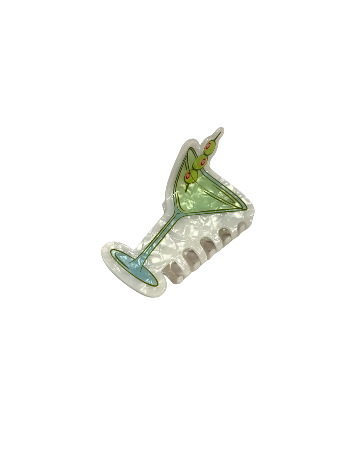 Olive Martini Claw Clip