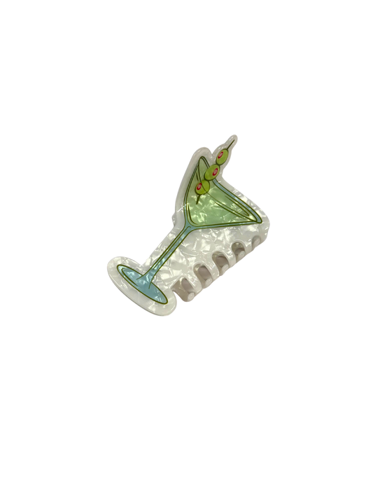 Olive Martini Claw Clip