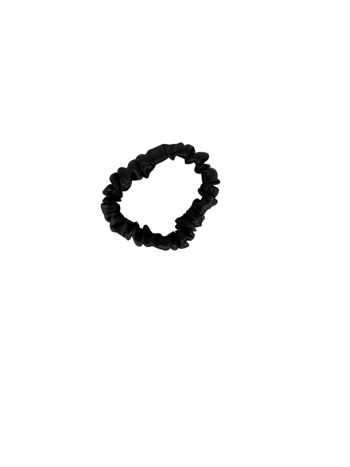 Black Satin Skinny Scrunchie