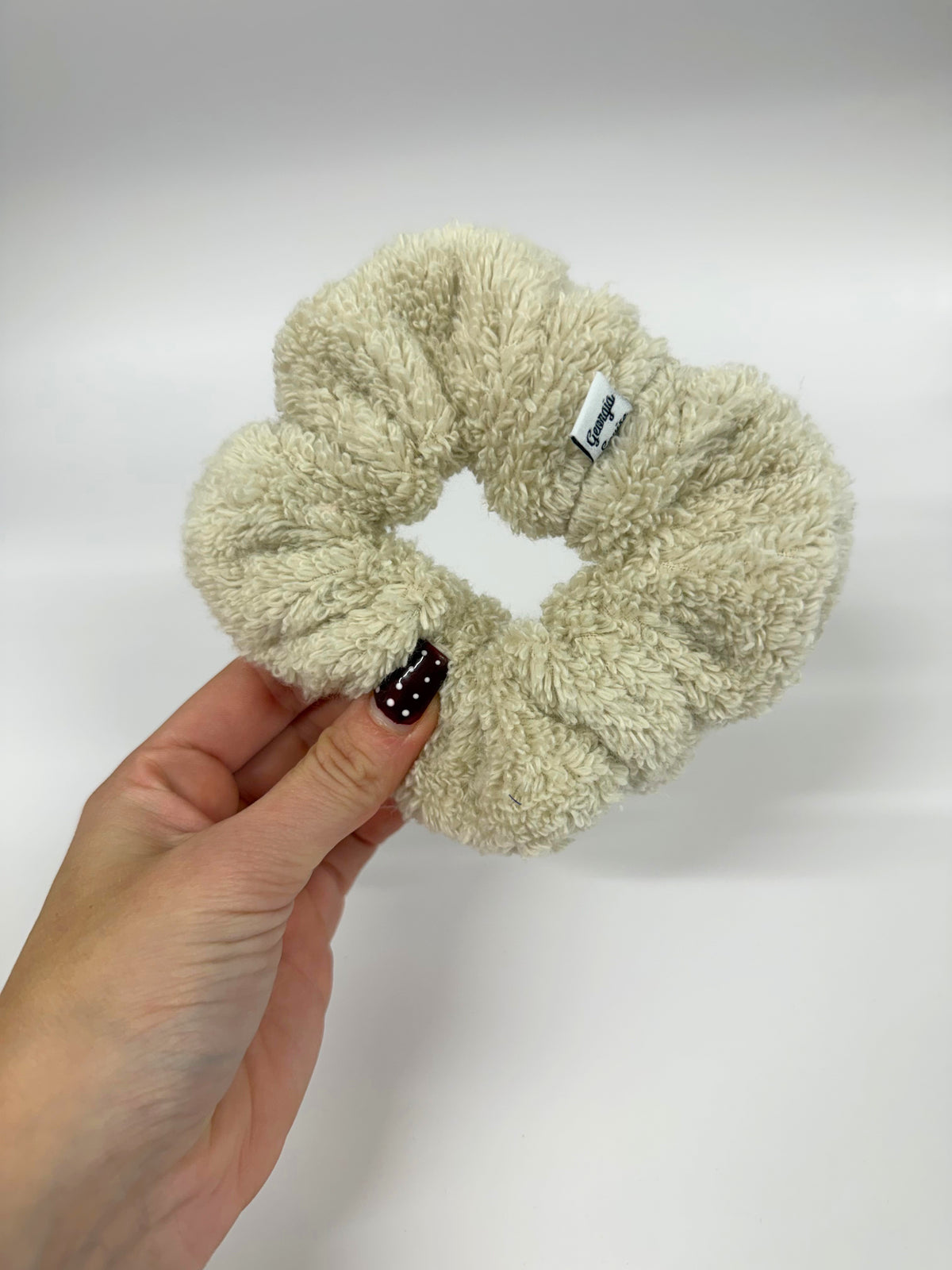 Beige Towel Scrunchie