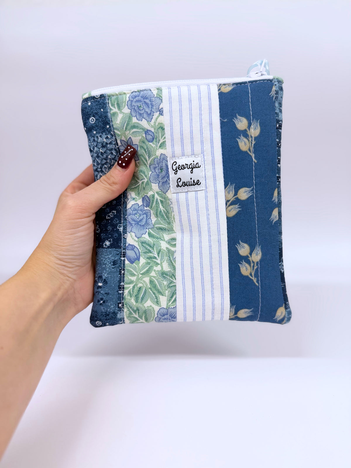 Blue Floral Patchwork Kindle 6 Inch Sleeve