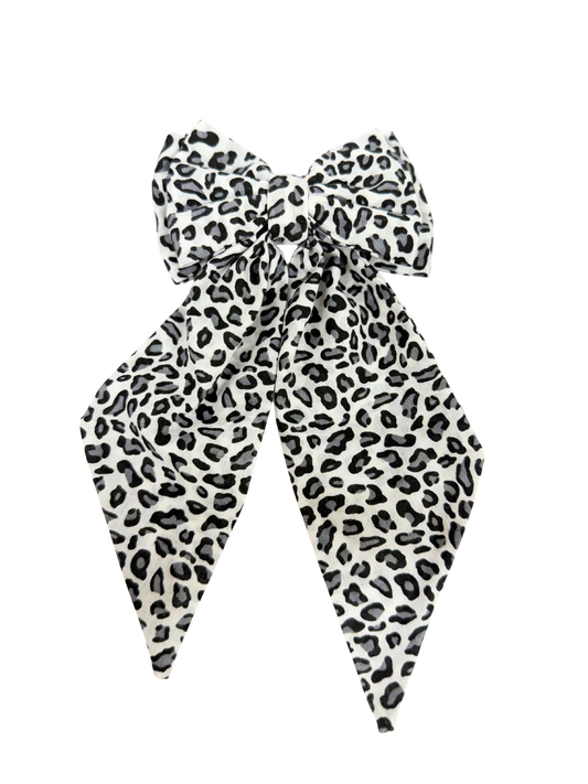 Lynx Print Hair Bow