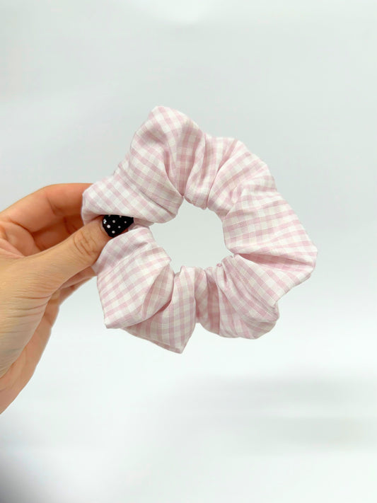 Baby Pink Gingham Large Scrunchie