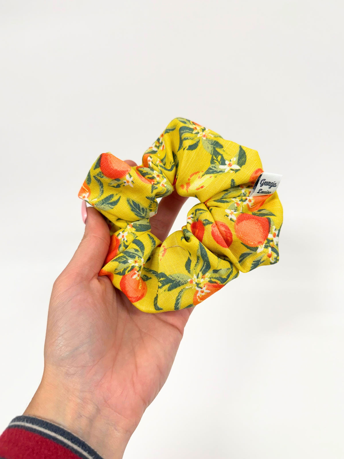 Yellow Orange Large Scrunchie