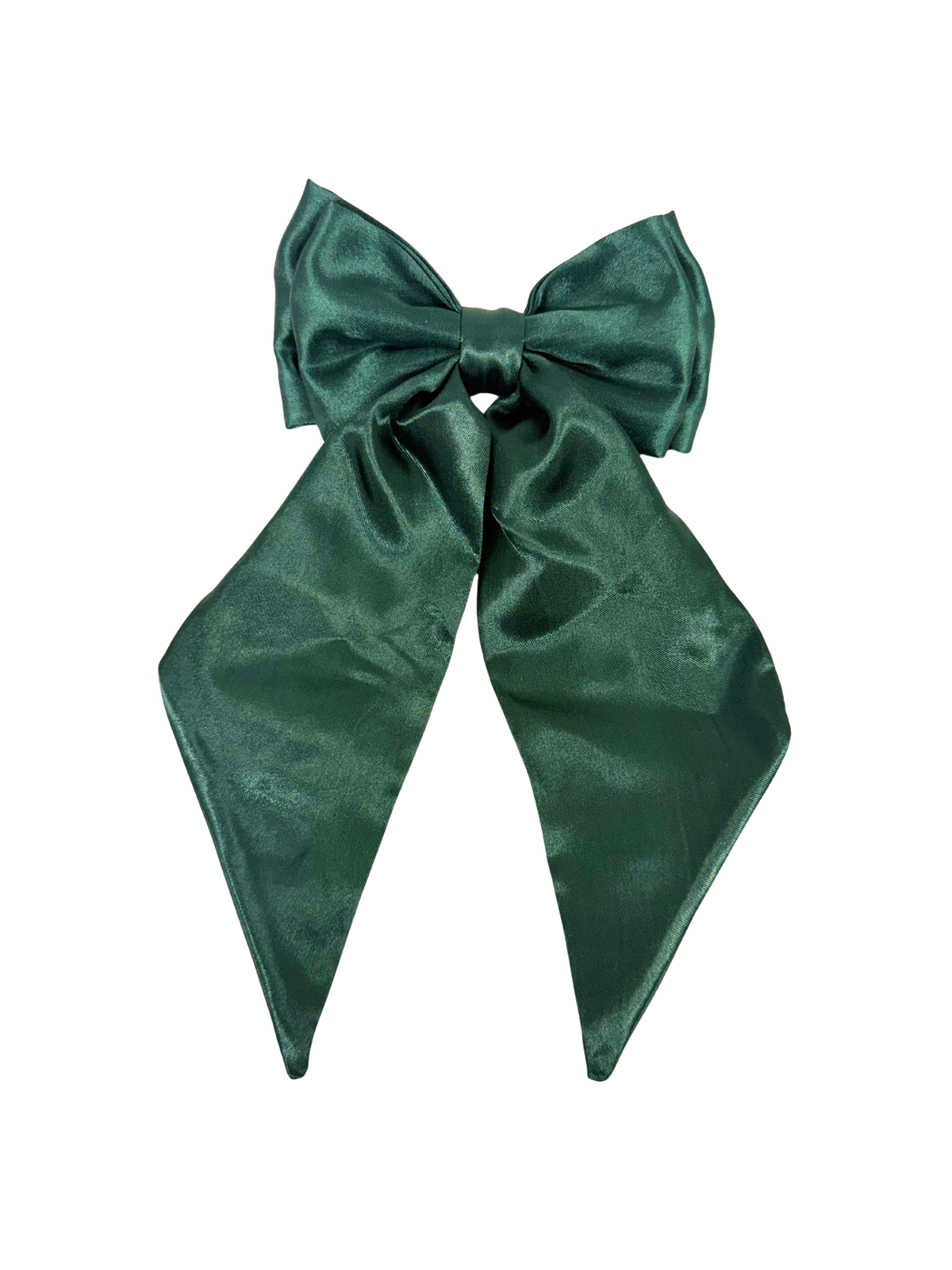 Forest Green Satin Hair Bow