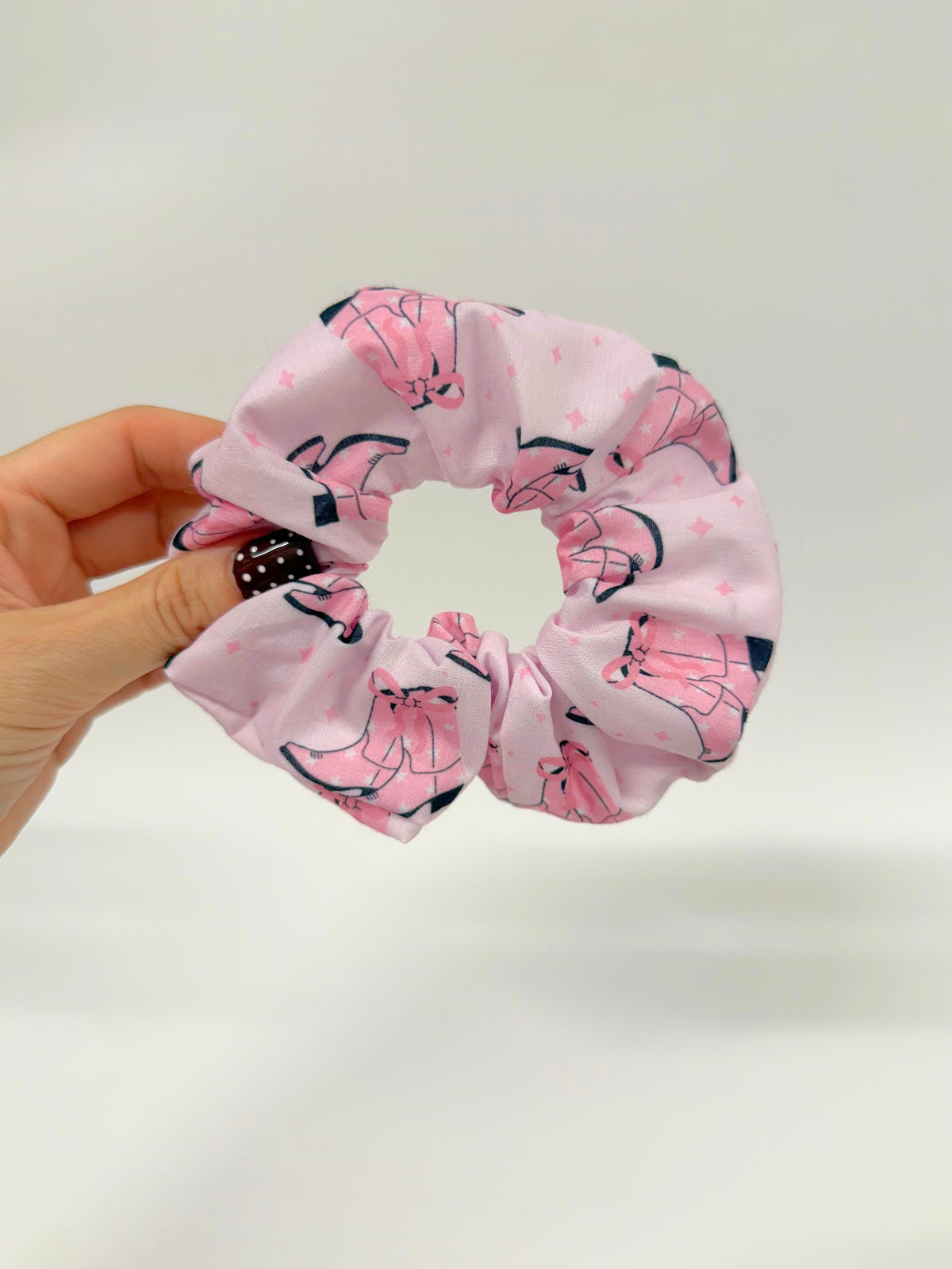 Pink Cowgirl Boots Large Scrunchie