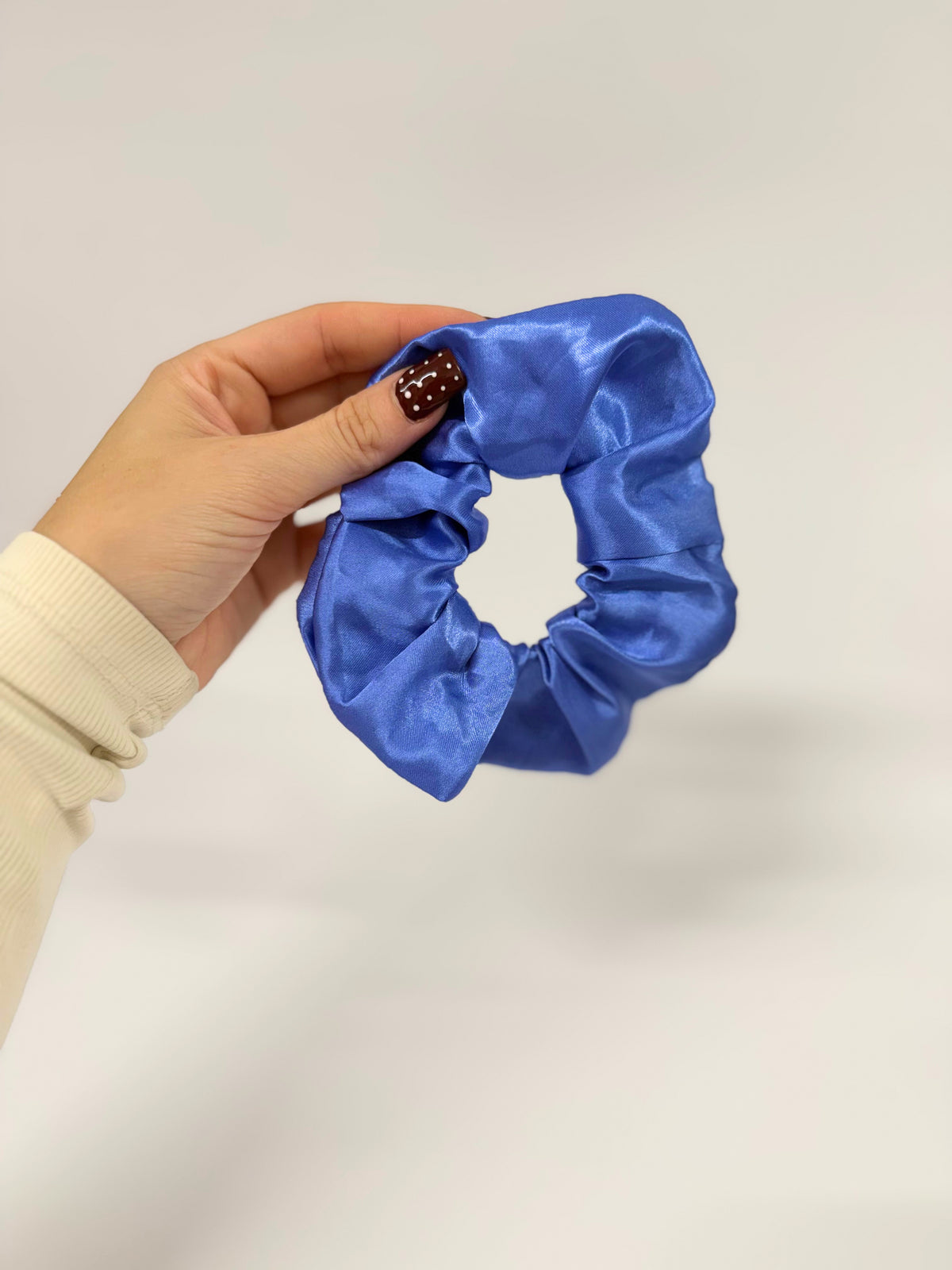 Hyacinth Purple Satin Hair Scrunchie