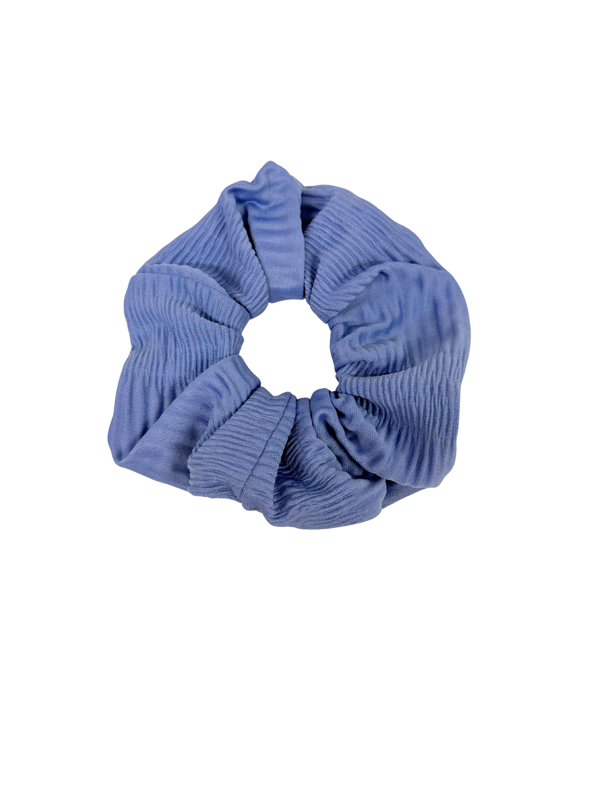 Blue Plisse Large Scrunchie