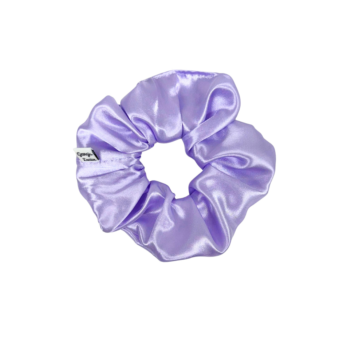 Lilac Purple Satin Large Scrunchie