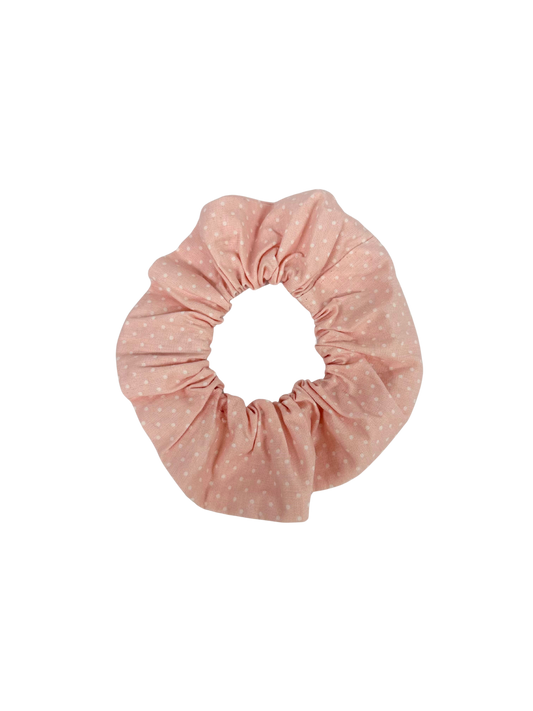 Pink Polka Dot Large Scrunchie