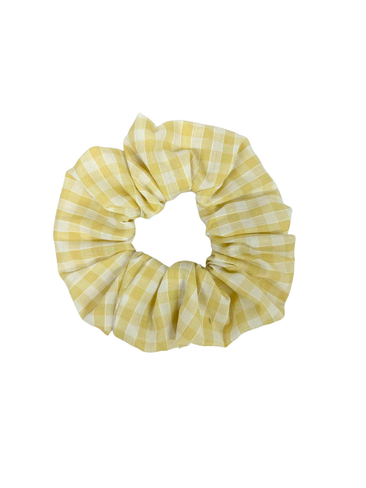 Beige Nude Gingham Large Scrunchie