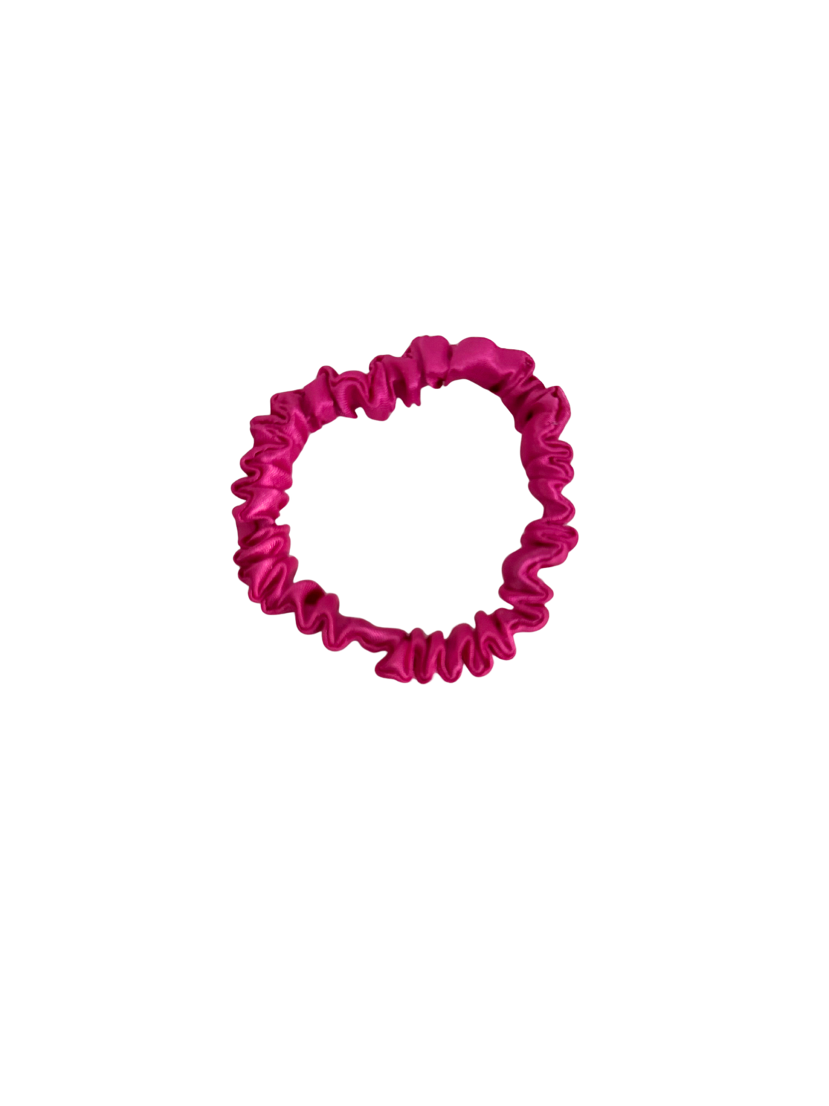 Hot Pink Satin Skinny Scrunchie