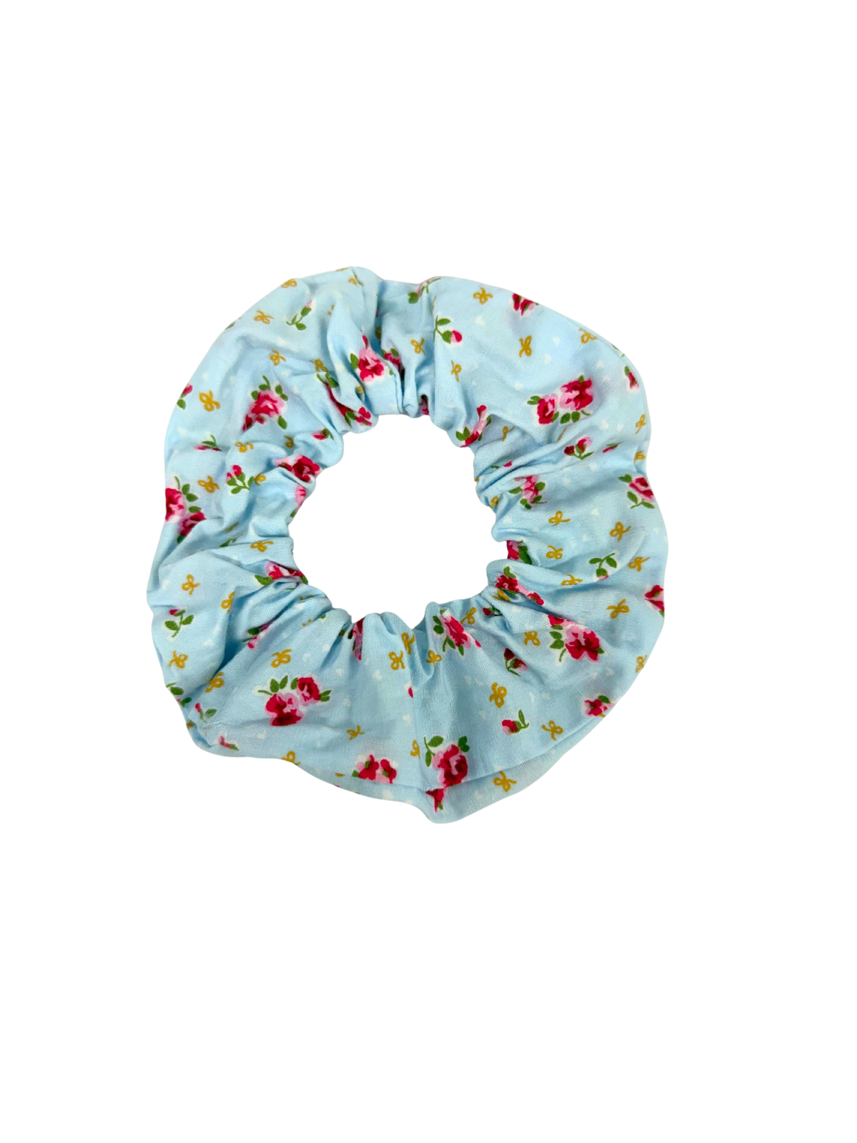 Blue Floral Large Scrunchie