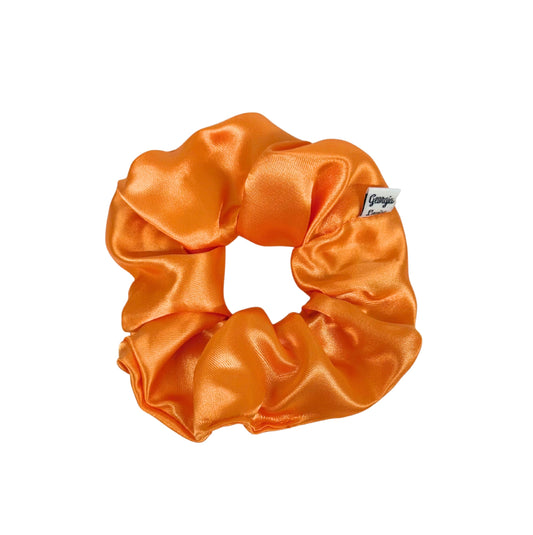 Bright Orange Satin Large Scrunchie