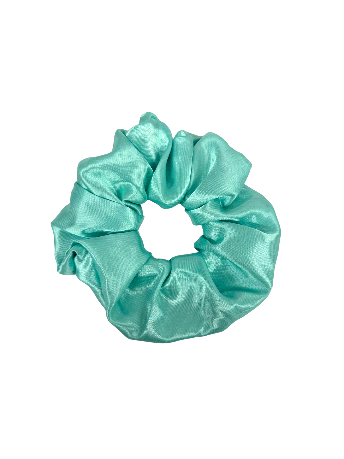 Mint Satin Large Scrunchie