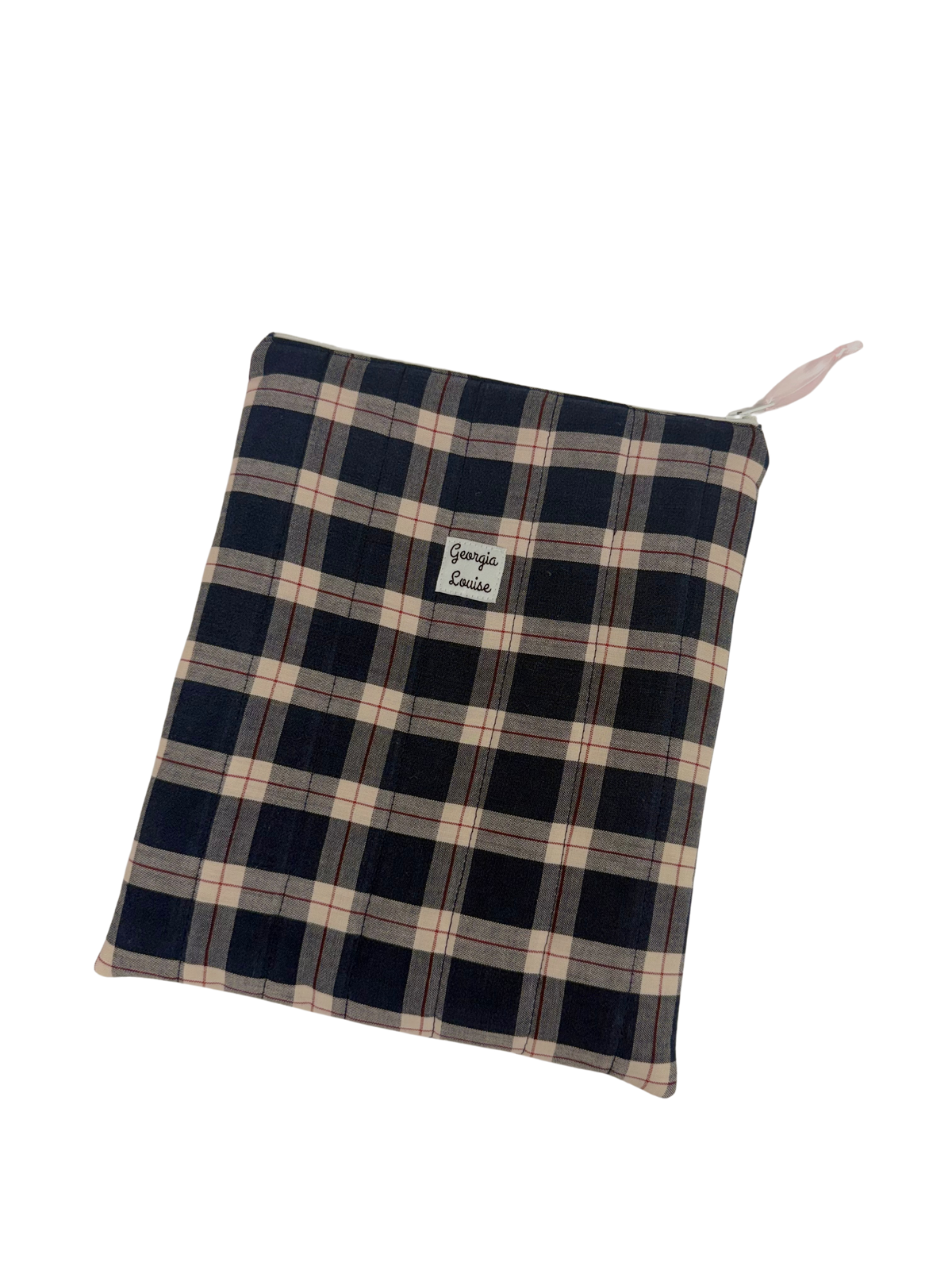Navy & Pink Tartan 11 Inch Ipad Case