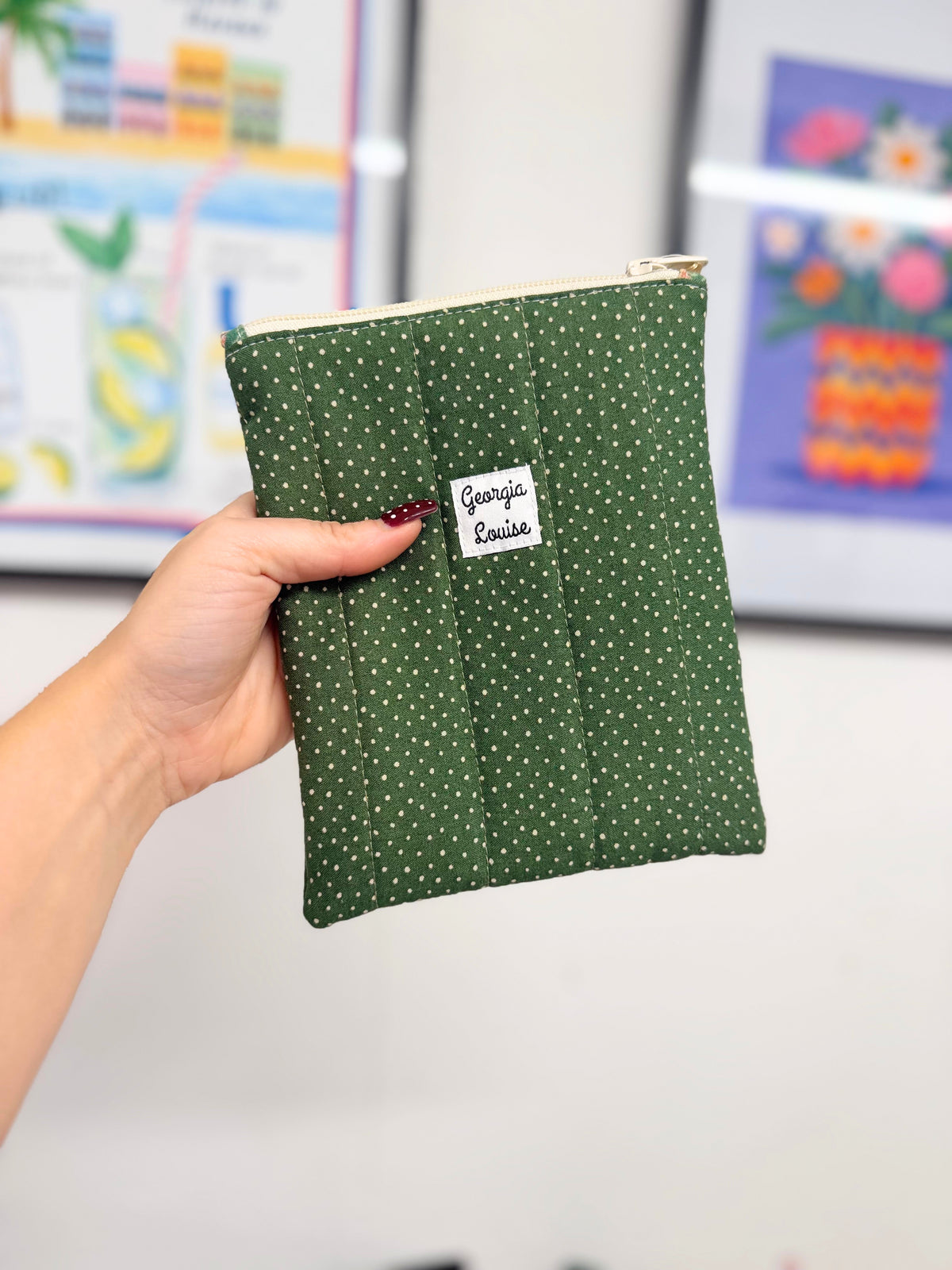 Green Polka Dot Kindle 6 Inch Sleeve