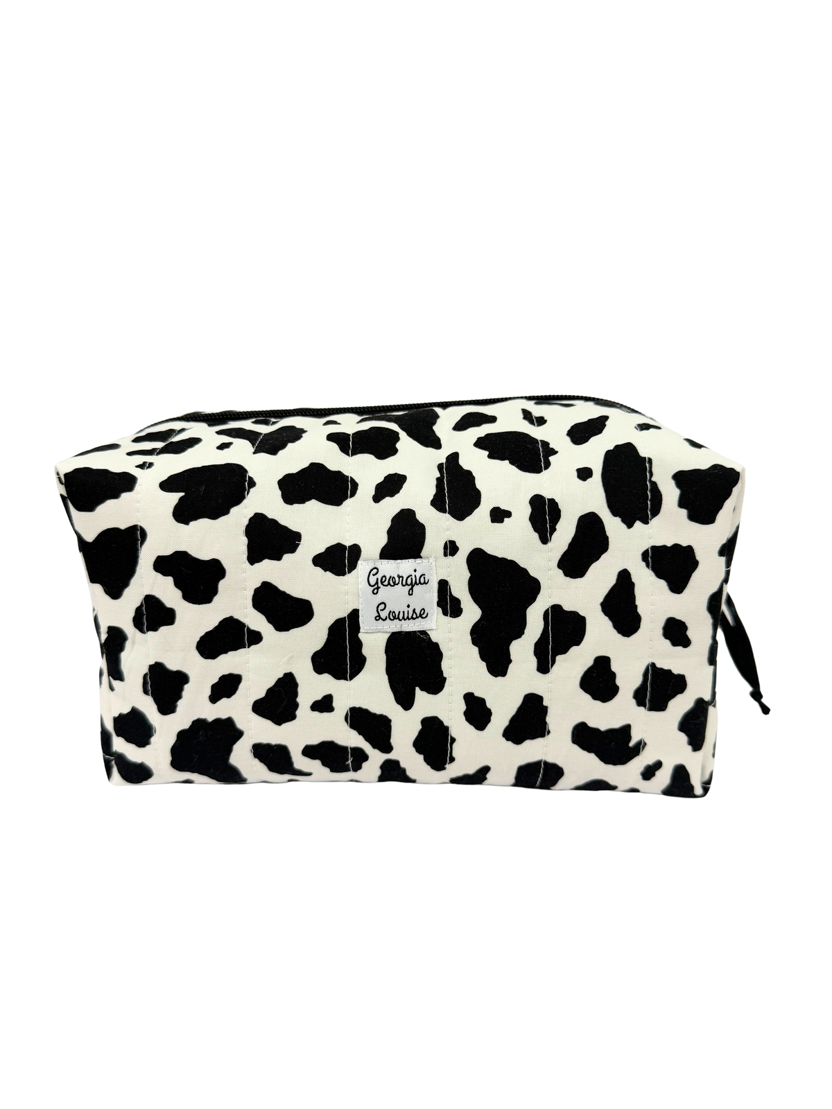 Cow Print Large Makeup Bag
