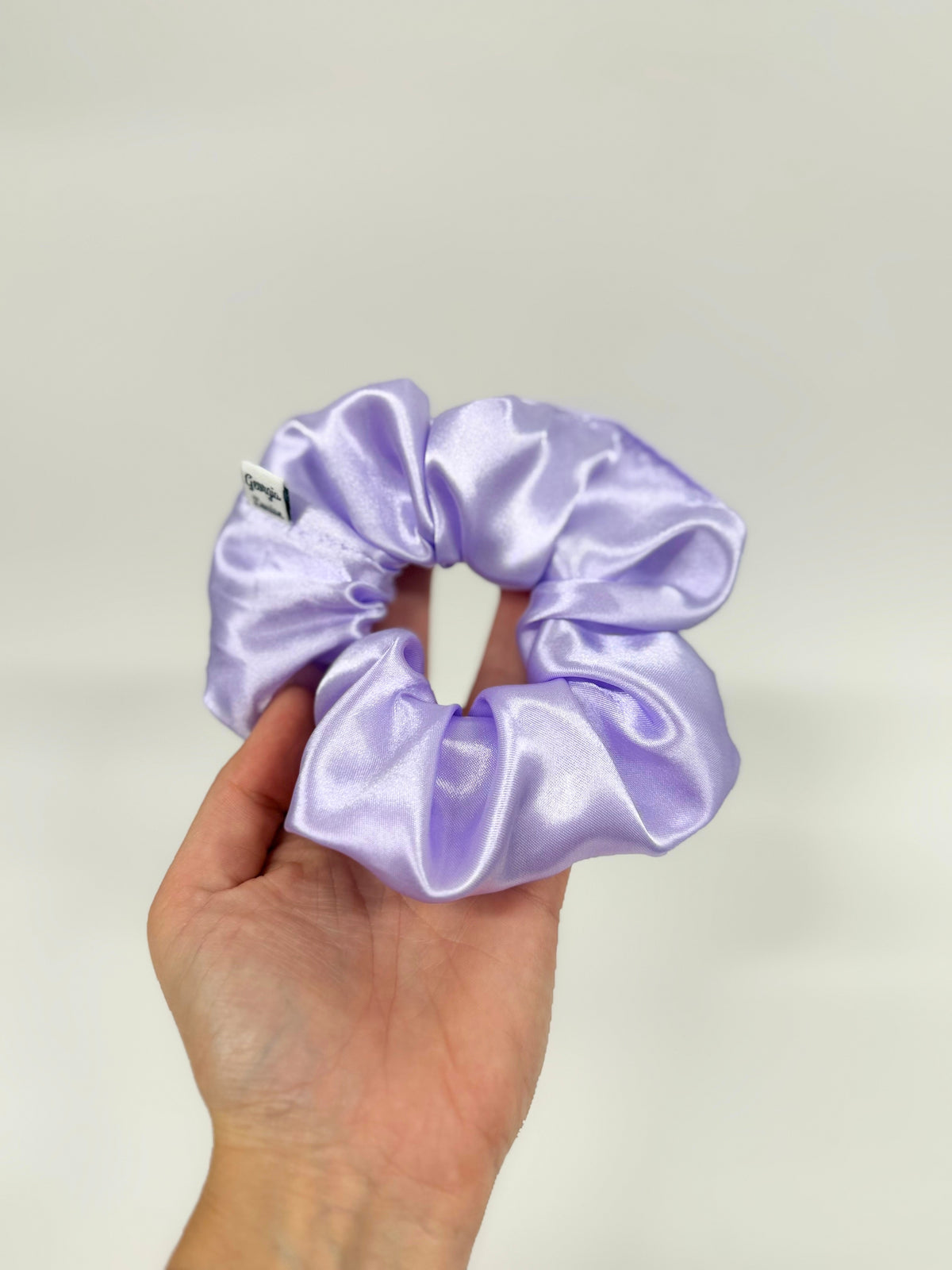 Lilac Purple Satin Large Scrunchie