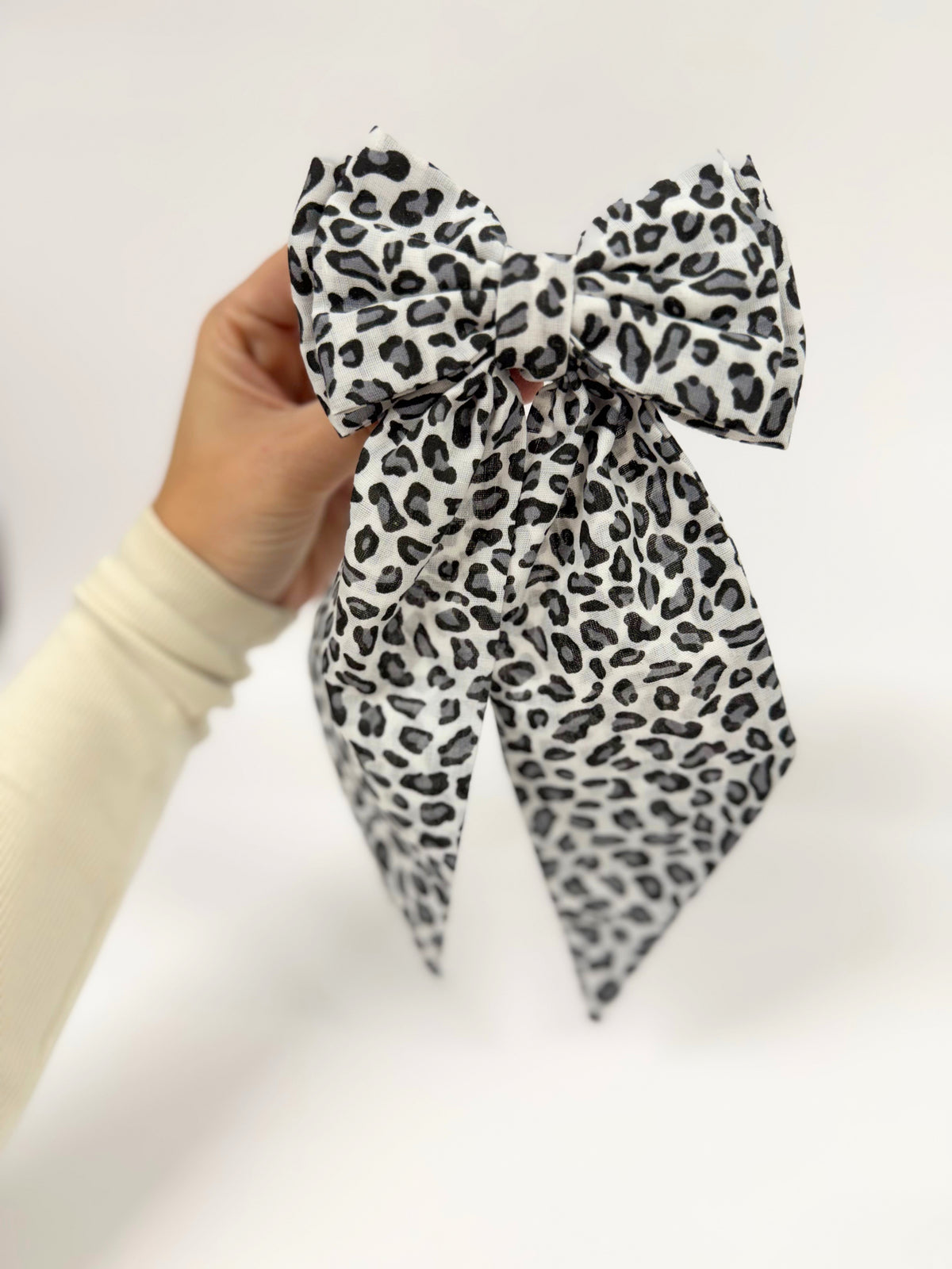 Lynx Print Hair Bow