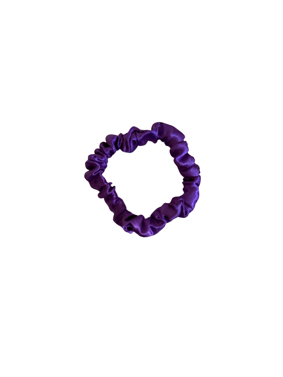 Cadbury Purple Satin Skinny Scrunchie